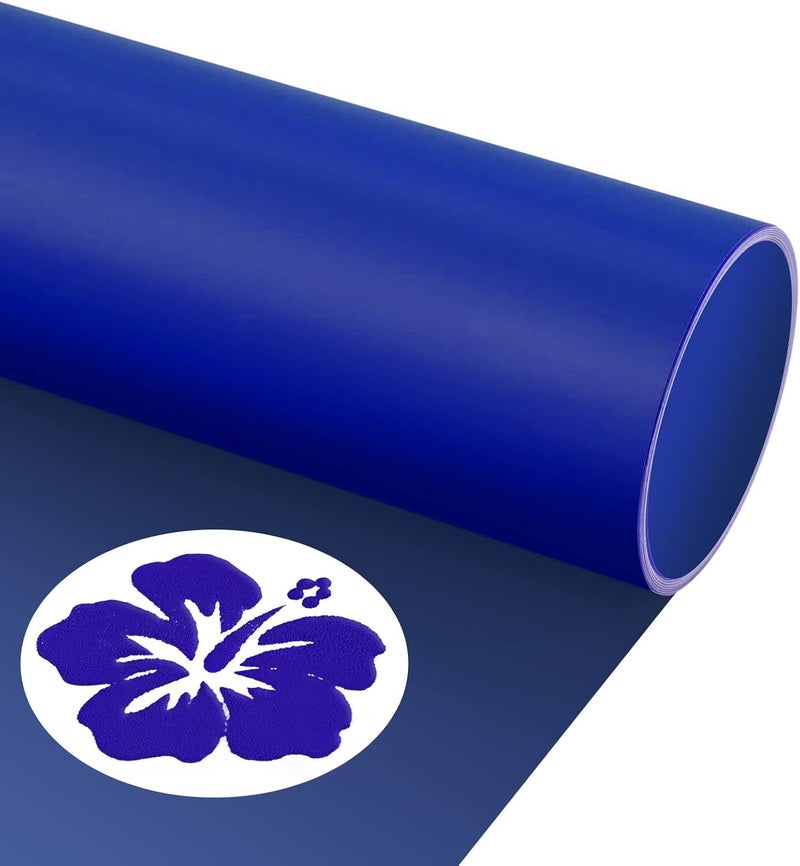 TransWonder Puff Vinyl Heat Transfer Blue - 3D Puff Heat Transfer Vinyl HTV Puff Vinyl 12"x6' for Heat Press T Shirt Compatible with Cricut Air or Maker (Blue) - Image 1